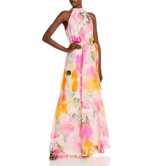 Eliza J Floral Halter Maxi Dress - Picture 2 of 6